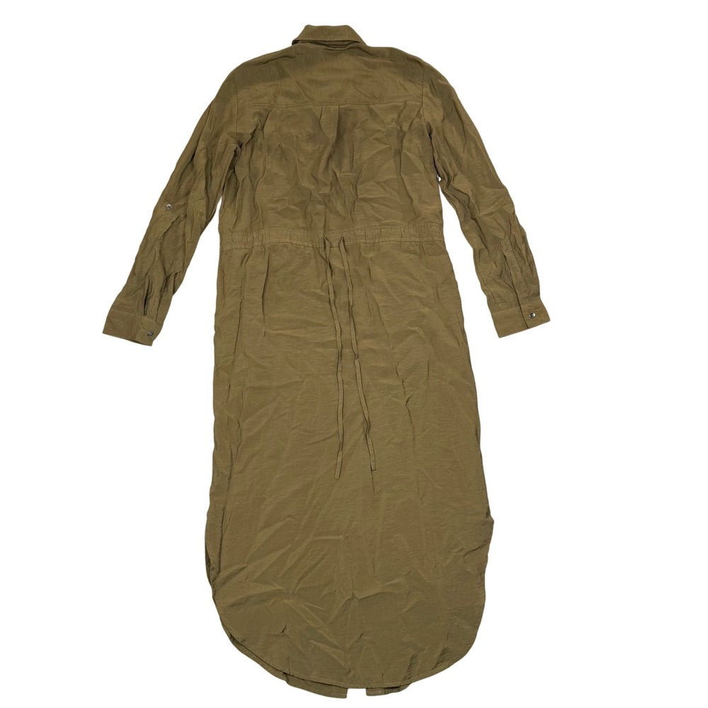 Maeve Anthropologie Olive Green Utility Button Down Shirt Dress Womens Size 2 - Picture 2 of 12